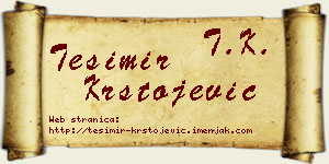 Tešimir Krstojević vizit kartica